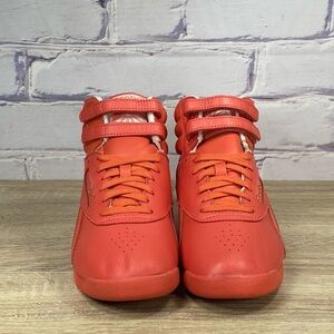 Reebok Shoes Reebok Freestyle Hi Coral Pink Face - Main Image